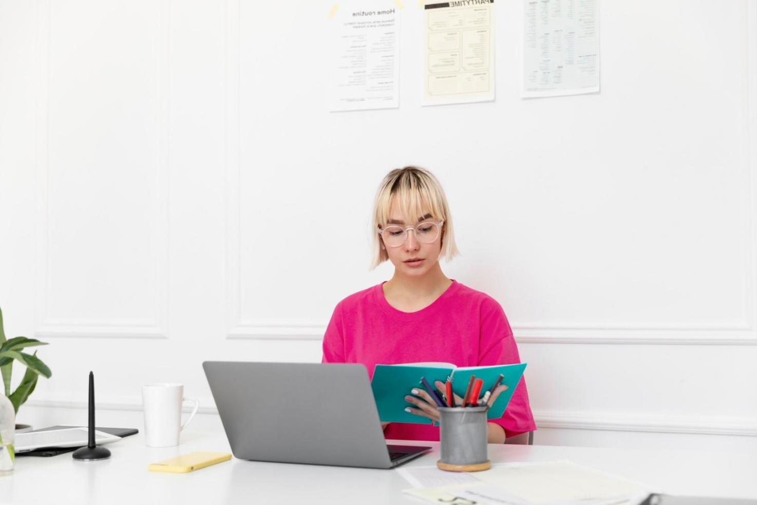 International students collaborating on financial analysis project